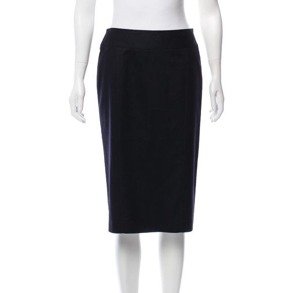 Les Copains Navy Blue Pencil Skirt - Picture 1 of 15